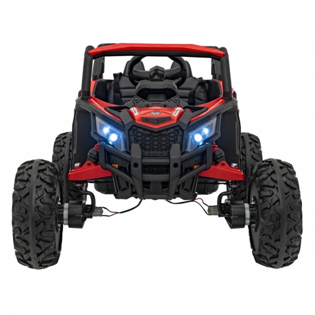 ATV electric cu telecomanda BUGGY DEFEND 4 X 4 JH-105, roti EVA, scaun tapitat, 106x75x59 cm, putere 140W - Rosu