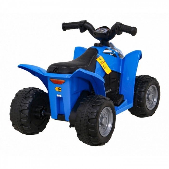 ATV electric HONDA 250X TRX, roti din plastic, scaun tapitat, 64x38x43 cm, putere 30W - Albastru