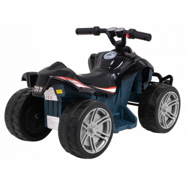 ATV electric LITTLE MONSTER TR1805, roti si scaun din plastic, 70x38.5x42 cm, putere 25W - Negru