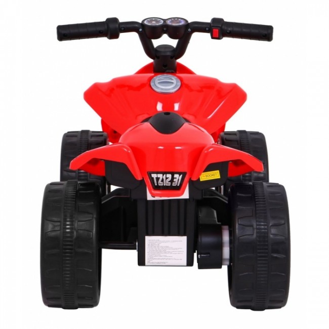 ATV electric LITTLE MONSTER TR1805, roti si scaun din plastic, 70x38.5x42 cm, putere 25W - Rosu