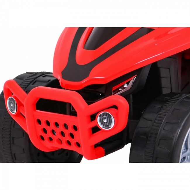 ATV electric LITTLE MONSTER TR1805, roti si scaun din plastic, 70x38.5x42 cm, putere 25W - Rosu