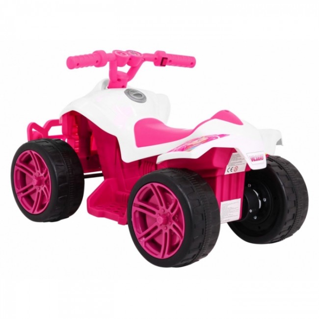 ATV electric LITTLE MONSTER TR1805, roti si scaun din plastic, 70x38.5x42 cm, putere 25W - Roz