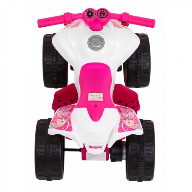 ATV electric LITTLE MONSTER TR1805, roti si scaun din plastic, 70x38.5x42 cm, putere 25W - Roz