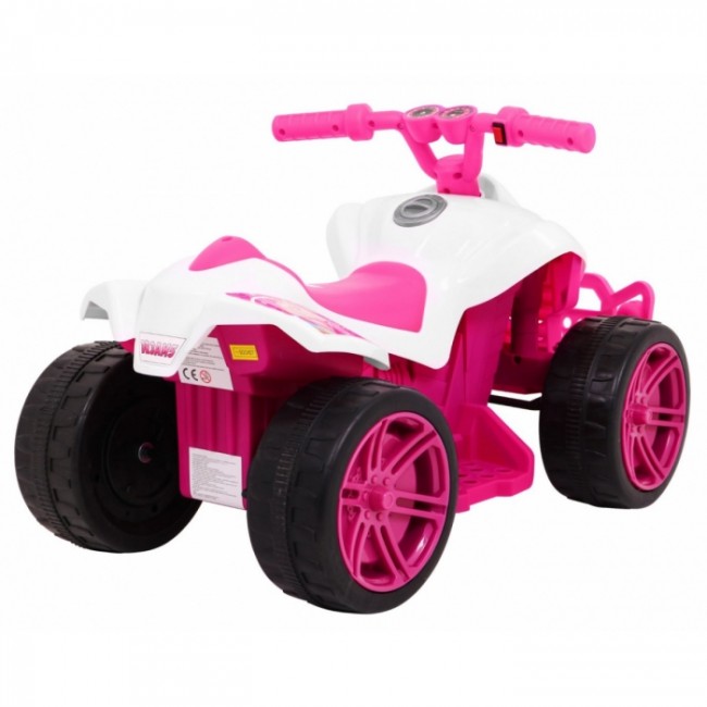 ATV electric LITTLE MONSTER TR1805, roti si scaun din plastic, 70x38.5x42 cm, putere 25W - Roz