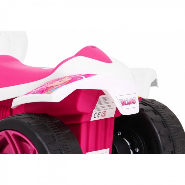 ATV electric LITTLE MONSTER TR1805, roti si scaun din plastic, 70x38.5x42 cm, putere 25W - Roz