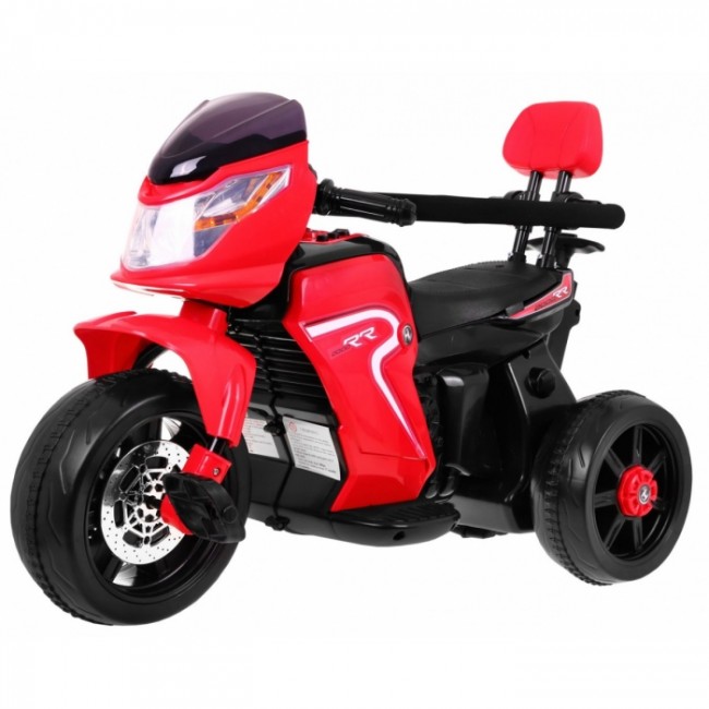 Motocicleta electrica 3 in 1, HL108, roti si scaun din plastic, 78x39x59 cm, putere 20W - Rosu