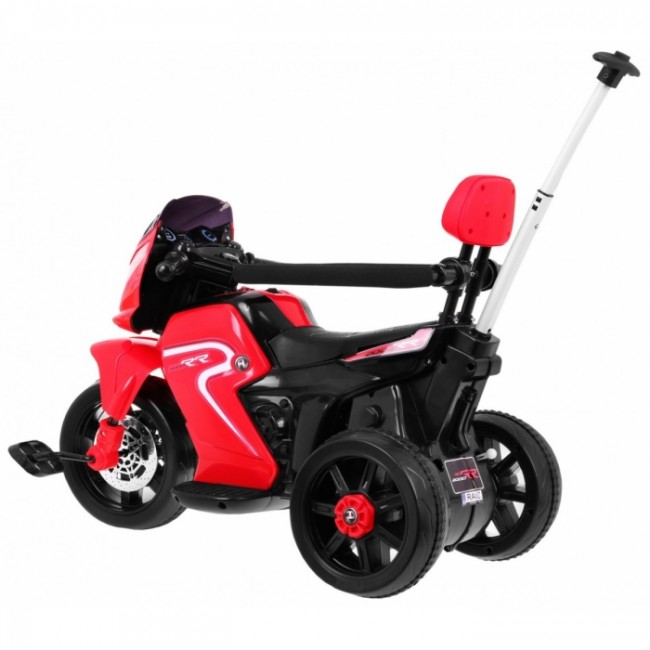 Motocicleta electrica 3 in 1, HL108, roti si scaun din plastic, 78x39x59 cm, putere 20W - Rosu