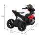 Motocicleta electrica BMW HP4, roti din plastic, scaun din piele ecologica, 81x41x52 cm, putere 70W - Rosu