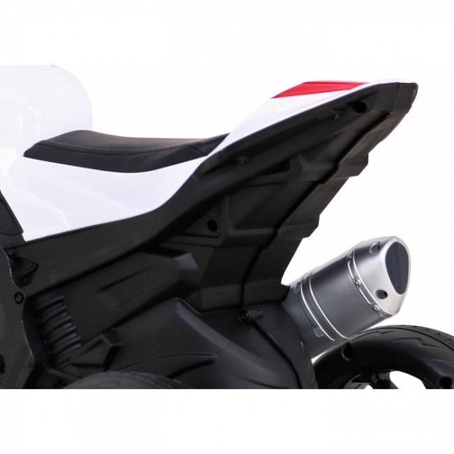 Motocicleta electrica BMW HP4, roti din plastic, scaun din piele ecologica, 81x41x52 cm, putere 70W - Rosu