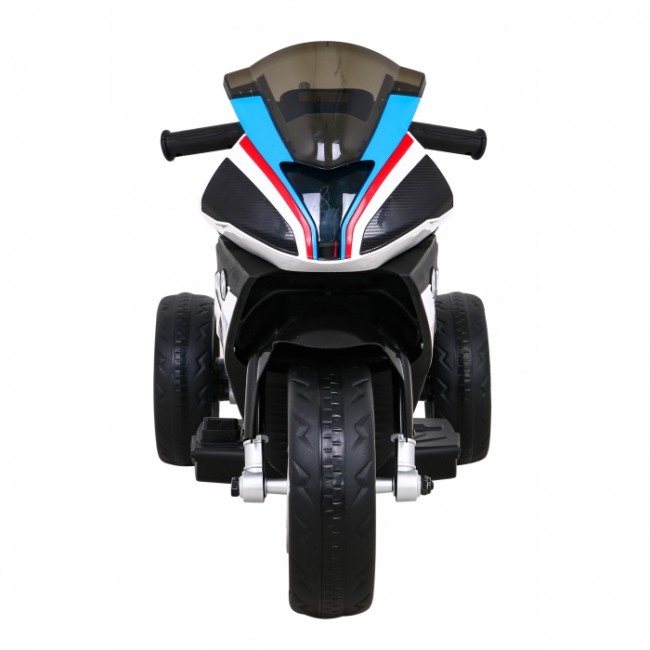 Motocicleta electrica BMW HP4, roti din plastic, scaun tapitat, 81x41x52 cm, putere 70W - Albastru