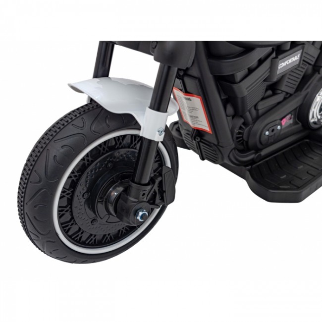 Motocicleta electrica CHOPPER FASTER AHL008, roti si scaun din plastic, 78x30x55 cm, putere 20W - Alb