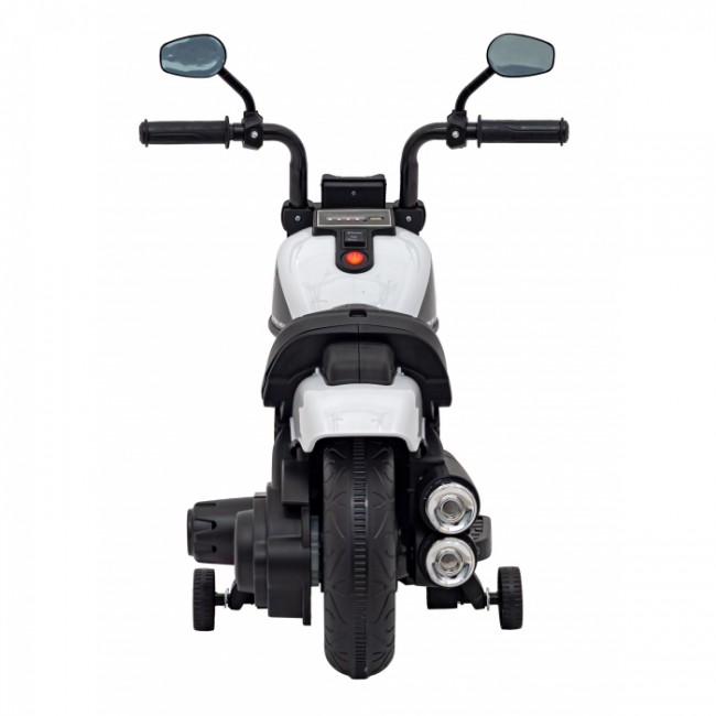 Motocicleta electrica CHOPPER FASTER AHL008, roti si scaun din plastic, 78x30x55 cm, putere 20W - Alb