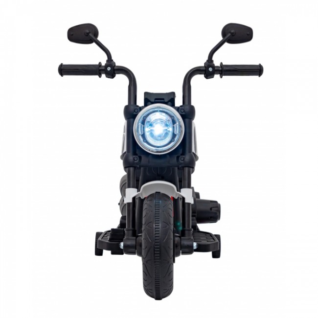 Motocicleta electrica CHOPPER FASTER AHL008, roti si scaun din plastic, 78x30x55 cm, putere 20W - Alb