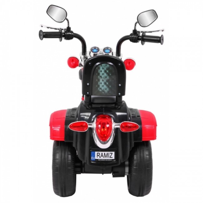 Motocicleta electrica CHOPPER NightBike TR1501, roti si scaun din plastic, 92x34x63 cm, putere 6V - Rosu