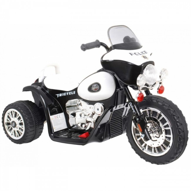 Motocicleta electrica CHOPPER JT568, roti si scaun din plastic, 79x46x54 cm, putere 20W - Negru