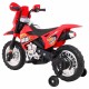 Motocicleta electrica CROSS BDM0912, roti si scaun din plastic + 2 roti ajutatoare, 105x50x72 cm, putere 6V - Rosu