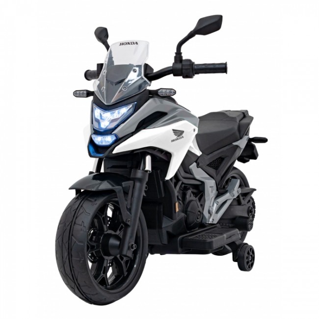 Motocicleta electrica HONDA NC750X, roti si scaun din plastic, 103x41x74 cm, putere 70W - Alb