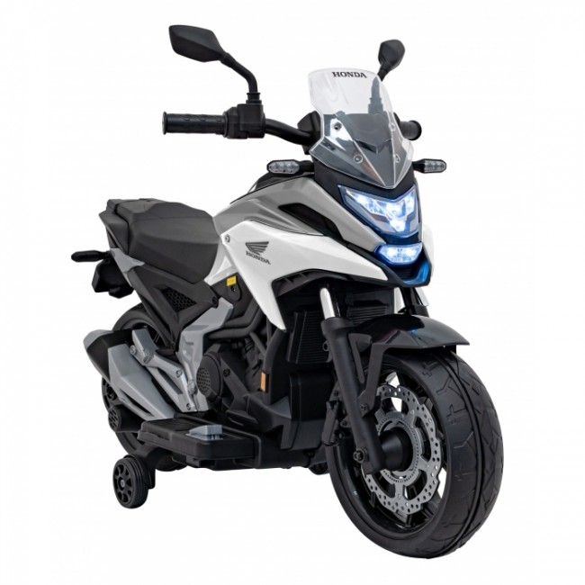 Motocicleta electrica HONDA NC750X, roti si scaun din plastic, 103x41x74 cm, putere 70W - Alb