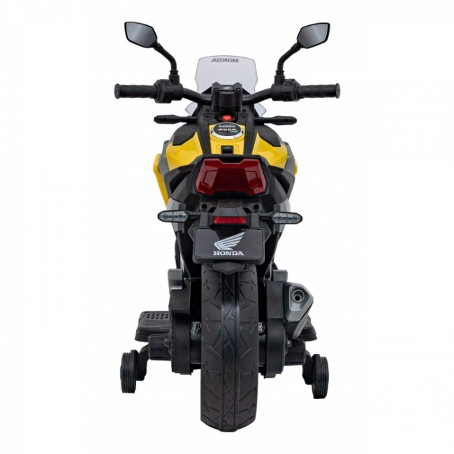 Motocicleta electrica HONDA NC750X, roti si scaun din plastic, 103x41x74 cm, putere 70W - Galben