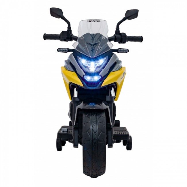 Motocicleta electrica HONDA NC750X, roti si scaun din plastic, 103x41x74 cm, putere 70W - Galben