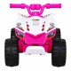 ATV electric The Fastest JS320, roti si scaun din plastic, 70x43x44 cm, putere 25W - Roz