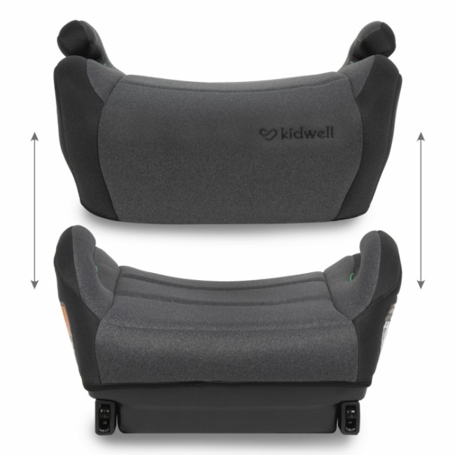 Inaltator auto 125-150 cm, cu ISOFIX Kidwell Ovan - Black Gray