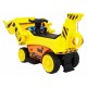 Excavator electric cu cupa mobila, roti si scaun din plastic, 113x41x52 cm, putere 6V - Galben