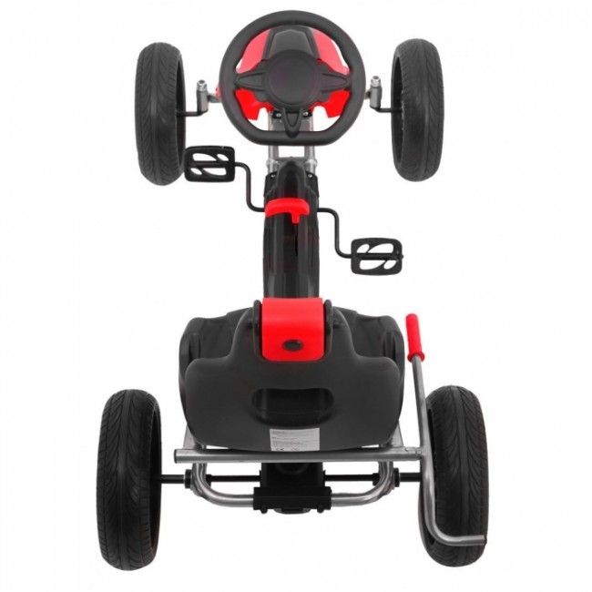 Kart cu pedale si roti EVA, varsta 3 ani+, 123x60x69 cm, Gokart GRAND RIDE - Rosu