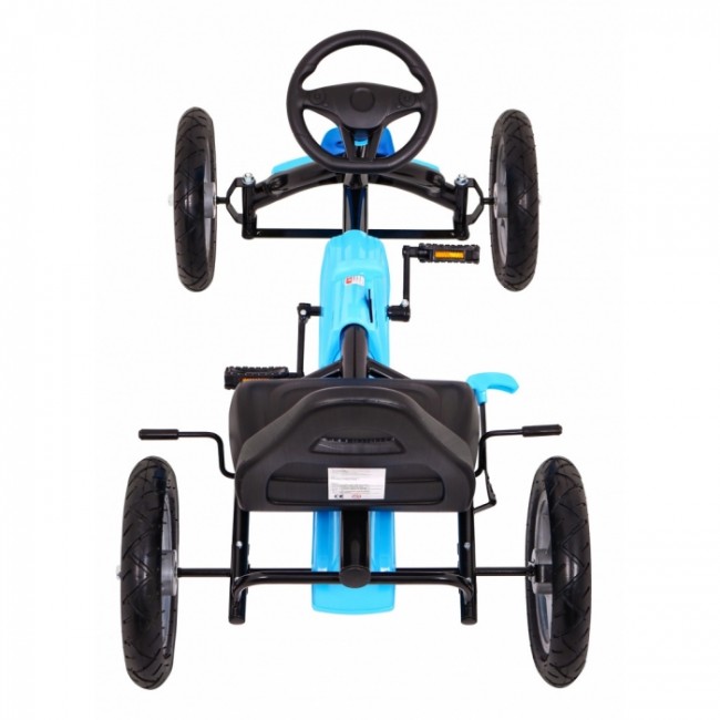 Kart cu pedale si roti gonflabile, varsta 3 ani+, 113x60x65 cm, Gokart STAR - Albastru