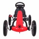 Kart cu pedale si roti gonflabile, varsta 3 ani+, 113x60x65 cm, Gokart STAR - Rosu