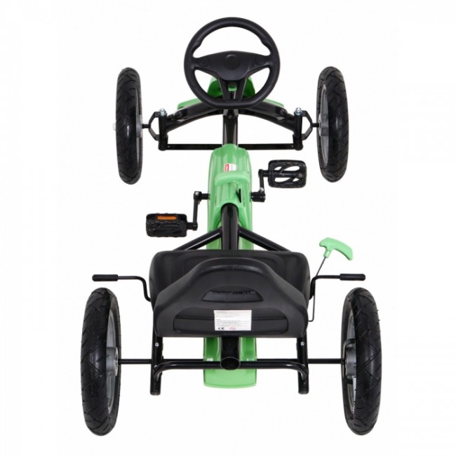 Kart cu pedale si roti gonflabile, varsta 3 ani+, 113x60x65 cm, Gokart STAR - Verde