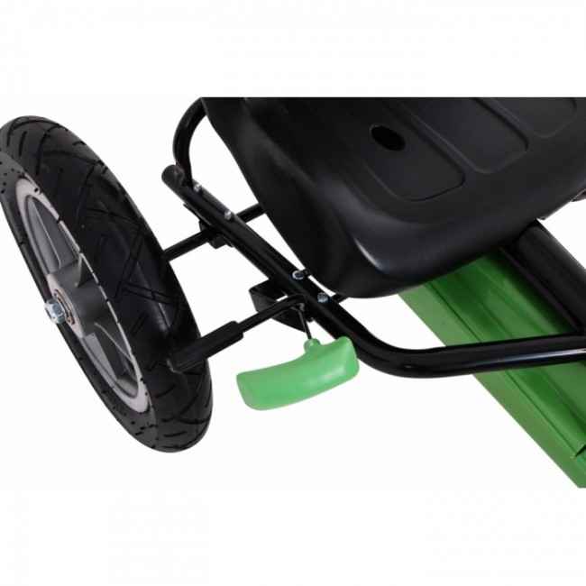 Kart cu pedale si roti gonflabile, varsta 3 ani+, 113x60x65 cm, Gokart STAR - Verde