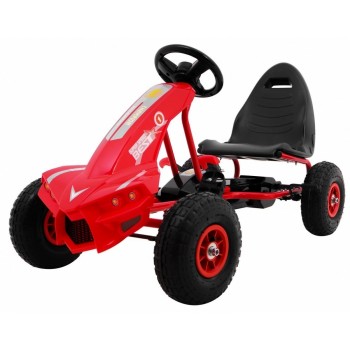 Kart cu pedale si roti gonflabile, varsta 3 ani+, 114x59x63 cm, Gokart CHAMPION - Rosu Kart cu pedale si roti gonflabile, varsta 3 ani+, 114x59x63 cm, Gokart CHAMPION - Rosu