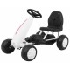 Kart cu pedale, roti si scaun din plastic, 60x35x39 cm, Gokart - Alb