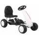 Kart cu pedale, roti si scaun din plastic, 60x35x39 cm, Gokart - Alb