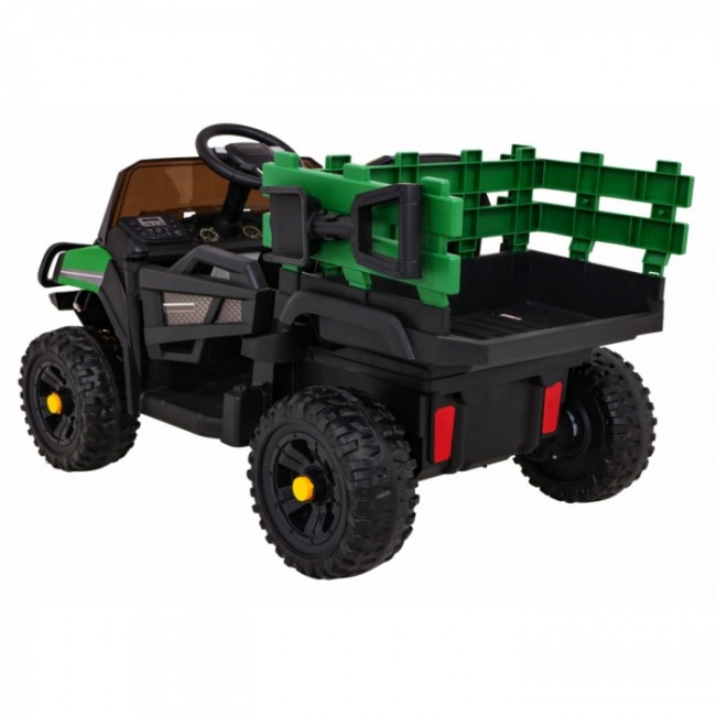 Masinuta electrica cu telecomanda FARMER PICK-UP, roti EVA, scaun tapitat, 116x66x65 cm, putere 70W - Verde