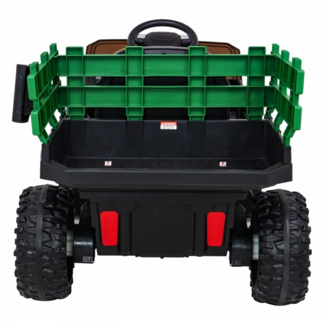 Masinuta electrica cu telecomanda FARMER PICK-UP, roti EVA, scaun tapitat, 116x66x65 cm, putere 70W - Verde