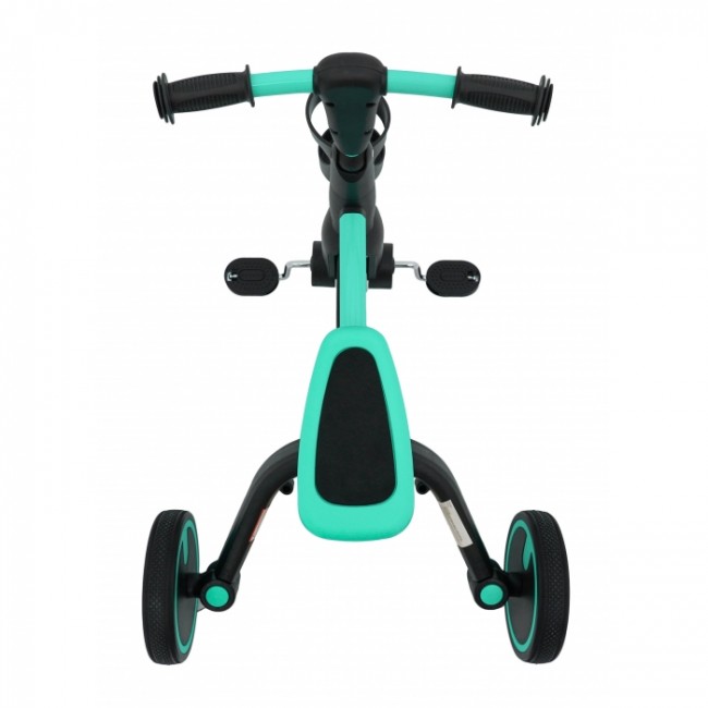 Tricicleta cu pedale 3 in 1 si roti din cauciuc SporTrike - Albastru