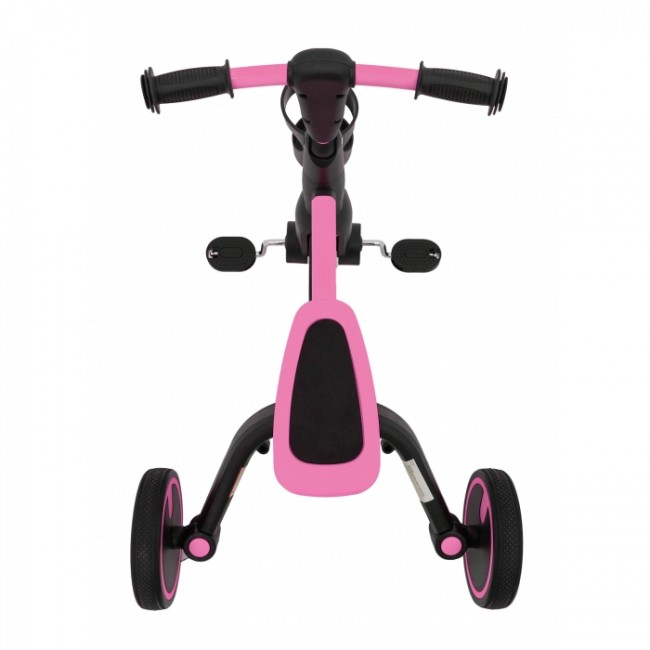 Tricicleta cu pedale 3 in 1 si roti din cauciuc SporTrike - Roz