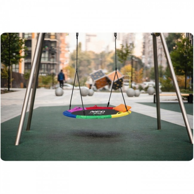 Leagan tip cuib pentru copii XXL, 95 cm, 150 kg, Neo-Sport 1040, Multicolor