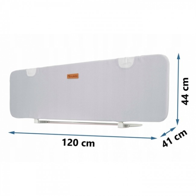 Bariera de protectie pentru pat 120 x 44 x 41 cm Nukido 722500 -Gri