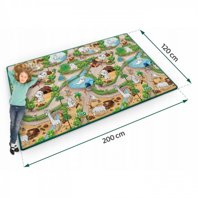 Salteluta de joaca XXL 200 x 120 x 0.3 cm Ricokids RK-343 - Zoo