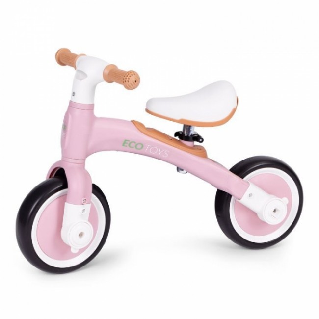 Bicicleta cu pedale 3 in 1 si roti ajutatoare Ecotoys LC-V1359 - Roz