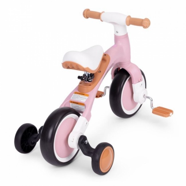 Bicicleta cu pedale 3 in 1 si roti ajutatoare Ecotoys LC-V1359 - Roz