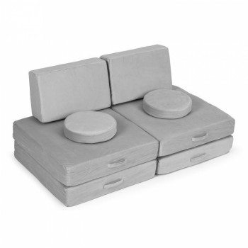 Canapea extensibila modulara pentru copii, 2 locuri, 8 bucati, Ecotoys TMSRT-14 - Gri Canapea extensibila modulara pentru copii, 2 locuri, 8 bucati, Ecotoys TMSRT-14 - Gri