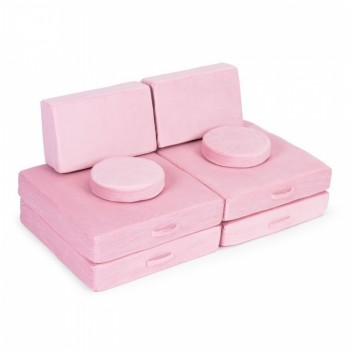 Canapea extensibila modulara pentru copii, 2 locuri, 8 bucati, Ecotoys TMSRT-14 - Roz Canapea extensibila modulara pentru copii, 2 locuri, 8 bucati, Ecotoys TMSRT-14 - Roz