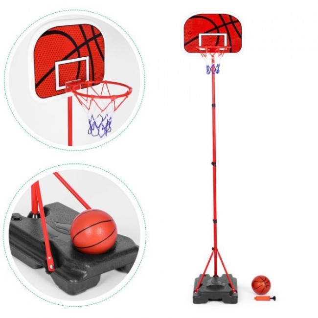 Cos de baschet pentru copii cu minge inclusa si inaltime reglabila Ecotoys HC629422