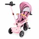 Tricicleta 2 in 1 pentru copii, scaun rotativ 360°, roti din spuma EVA, Ecotoys WQL-066-18 - Roz