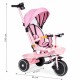 Tricicleta 2 in 1 pentru copii, scaun rotativ 360°, roti din spuma EVA, Ecotoys WQL-066-18 - Roz
