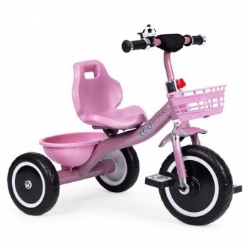 Tricicleta cu pedale pentru copii, roti din spuma EVA, Ecotoys WQL-1999 - Roz Tricicleta cu pedale pentru copii, roti din spuma EVA, Ecotoys WQL-1999 - Roz